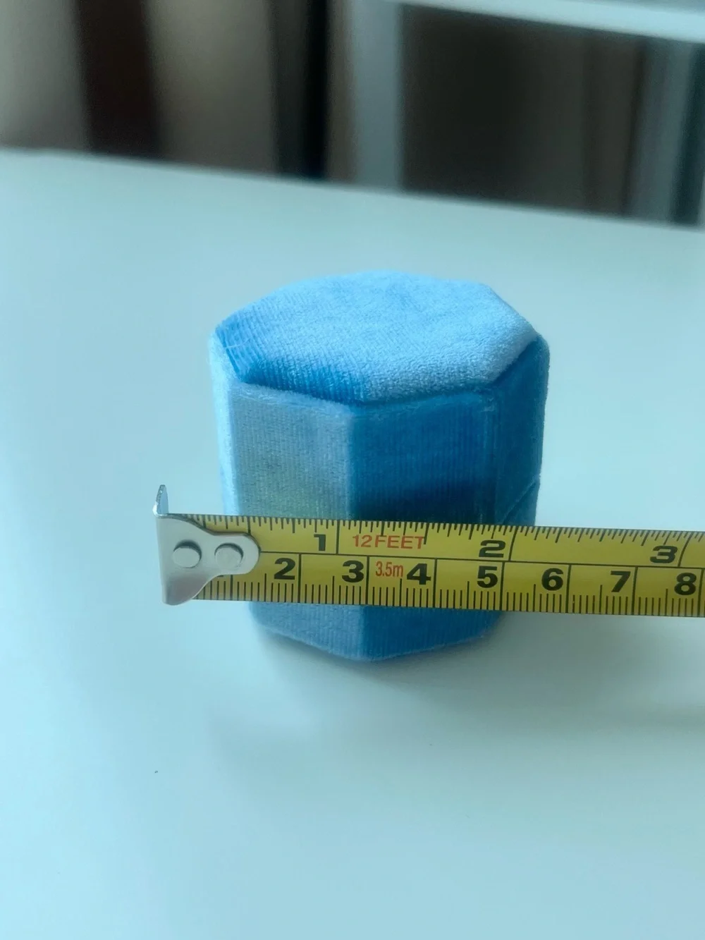 Blue Velvet Ring Box